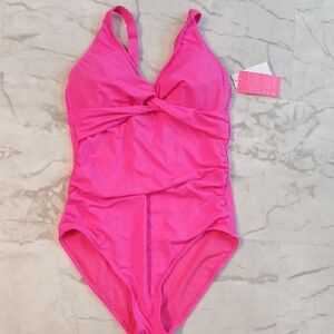 Holipick Vibrant Pink One-Piece Tummy Control Swimsuit